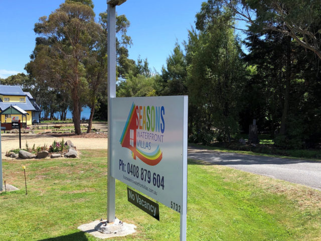 Four Seasons Waterfront Villas sign